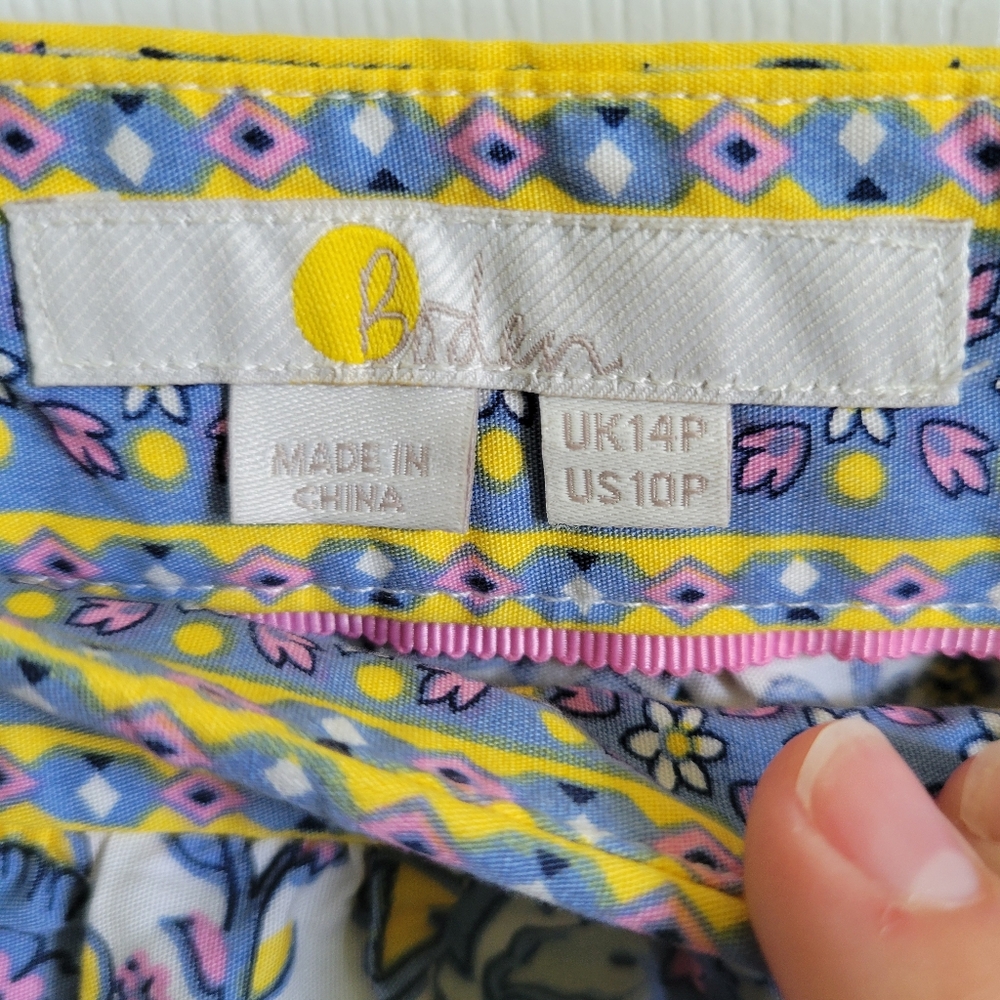 Boden Blue, Yellow and White Floral Tiered Maxi Skirt - Picture 6 of 7